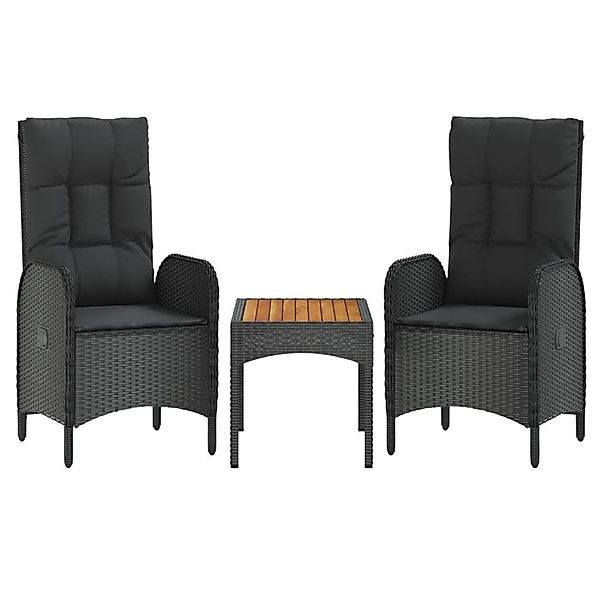 vidaXL Gartenlounge-Set 3-tlg. Garten-Lounge-Set mit Kissen günstig online kaufen