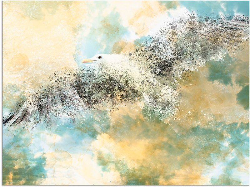 Artland Wandbild "Verschwindende Möwe" Vögel 1 Stk. tlg. als Alubild, Outdo günstig online kaufen