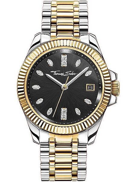 THOMAS SABO Quarzuhr Thomas Sabo WA0370-291-203 Bicolor Damenuhr 33mm 5ATM günstig online kaufen