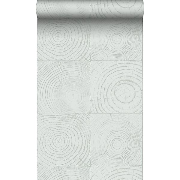 Origin Luxury Wallcoverings Tapete Querschnitte Von Baumstämmen Mintgrün 53 günstig online kaufen