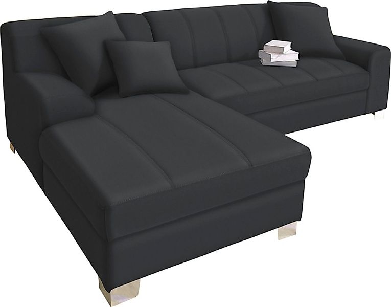DOMO collection Ecksofa »Turah incl. Zierkissen, moderne Steppung, auch in günstig online kaufen