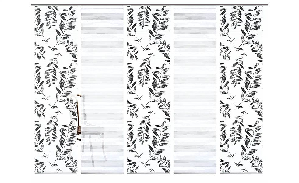 HOME in green Schiebevorhang   ¦ schwarz ¦ Synthetik ¦ Maße (cm): B: 60 H: günstig online kaufen