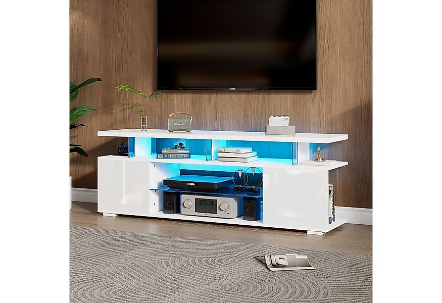autolock Lowboard TV-Schrank Hochglanz mit LED-Beleuchtung für 60-Zoll-Fern günstig online kaufen