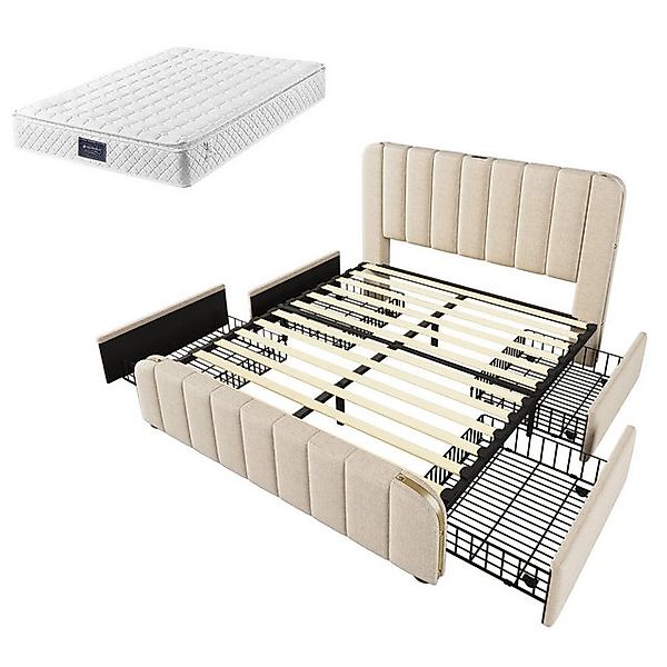 Gotagee Polsterbett Erwachsenenbett Jugendbett 160x200cm Doppelbett Gästebe günstig online kaufen