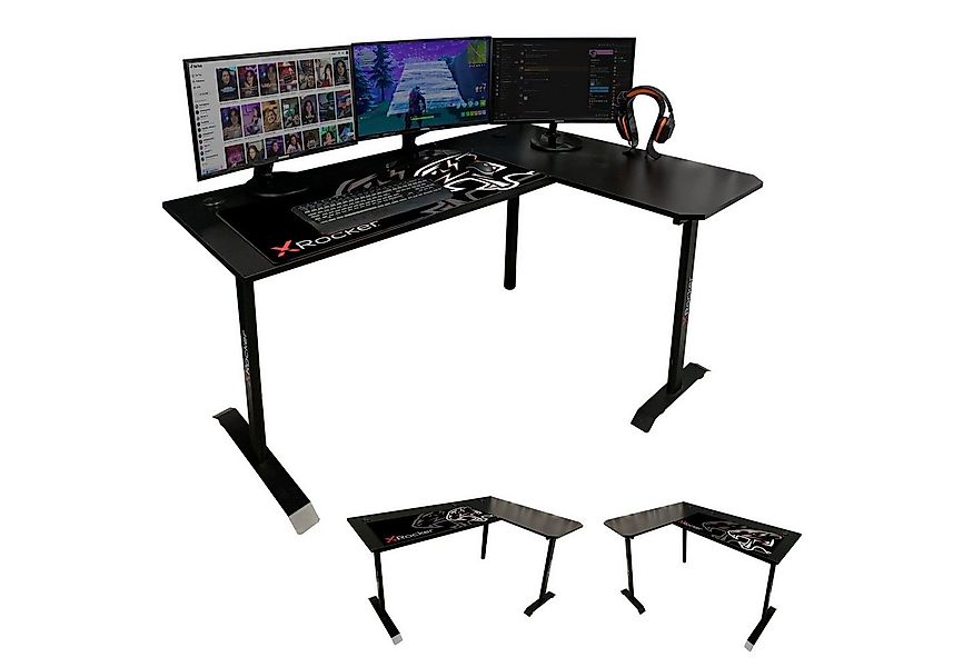 X Rocker Eckschreibtisch Panther XL Ambi - Reversibler Gaming Eckschreibtis günstig online kaufen