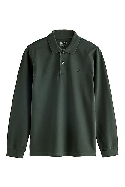 Next Langarm-Poloshirt Regular Fit Lärmeliges Pikee-Poloshirt (1-tlg) günstig online kaufen
