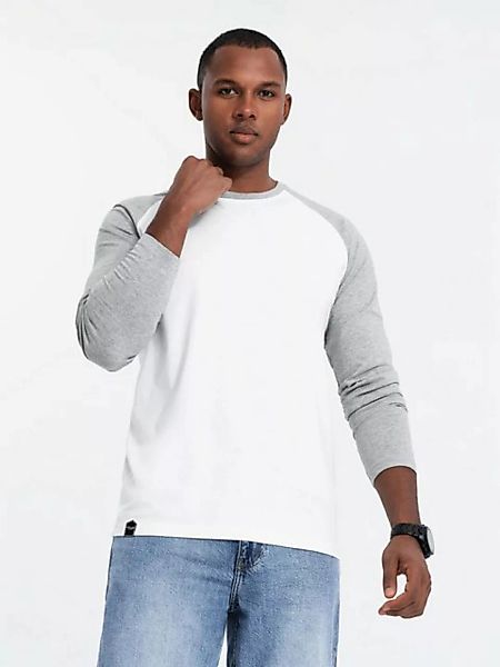 OMBRE Longsleeve Longsleeve für Männer mit kontrastierenden Raglanärmeln günstig online kaufen