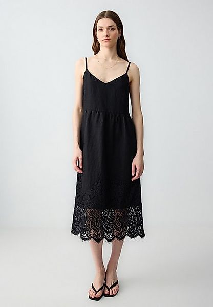 Jimmy Key Minikleid Regular Fit V-hals geweven zwarte jurk günstig online kaufen