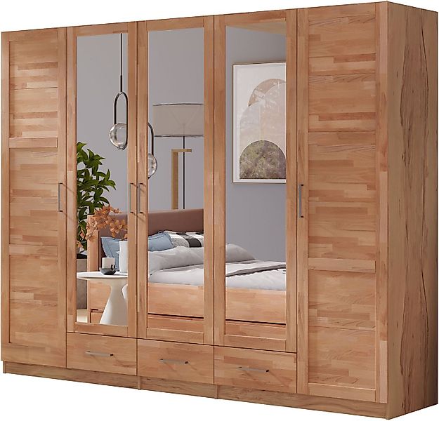 OTTO home Kleiderschrank Sabrina, natürlicher Landhausstil, mit Innenaussta günstig online kaufen