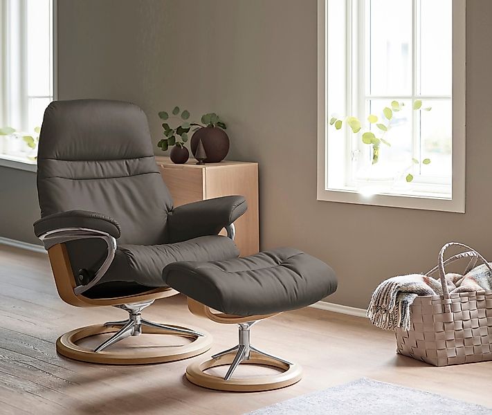 Stressless Fußhocker "Sunrise" mit Signature Base, Gestell Eiche günstig online kaufen