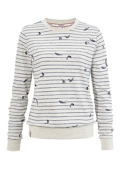 KangaROOS Sweatshirt, mit maritimen Alloverdruck günstig online kaufen