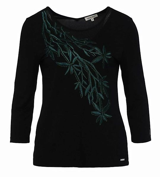 Sarah Kern 3/4-Arm-Shirt Sweatshirt figurbetont mit Stickerei günstig online kaufen