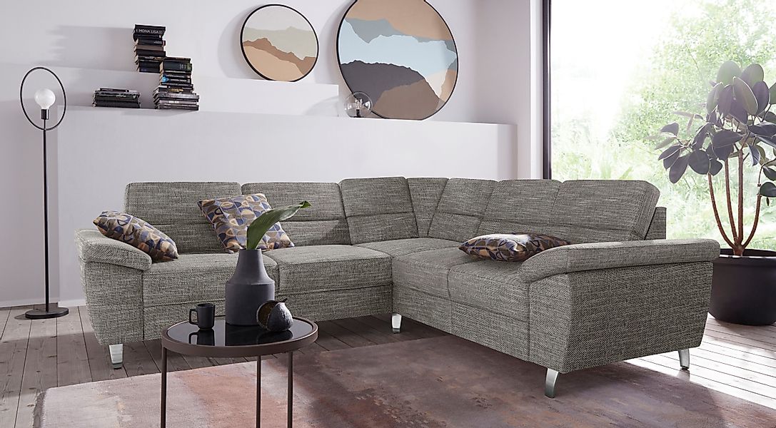 sit&more Ecksofa "Sorano L-Form" wahlweise mit Bettfunktion und Bettkasten günstig online kaufen