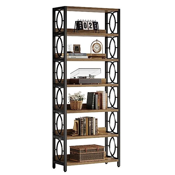 Tribesigns Bücherregal Vintage Standregal, 6-Tier freistehende günstig online kaufen