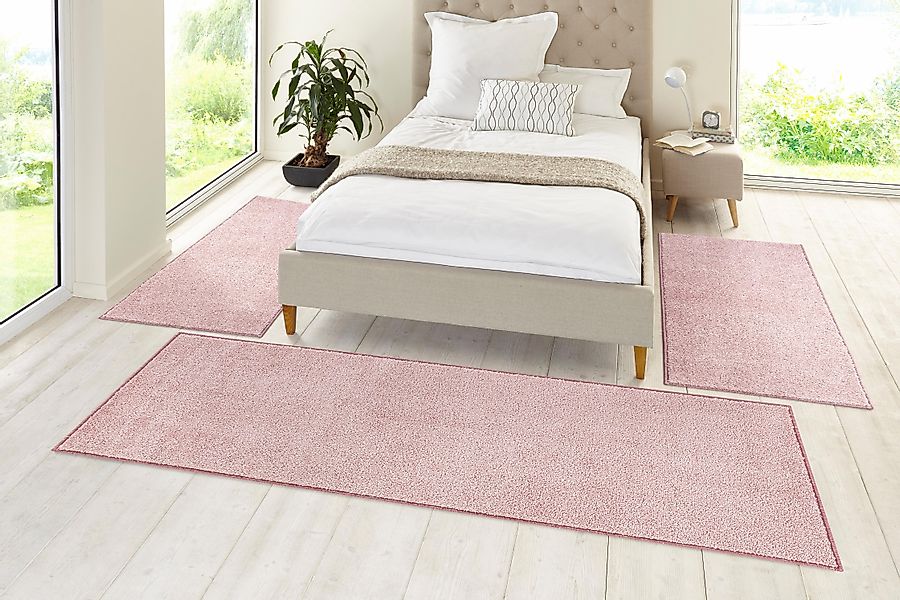 HANSE Home Bettumrandung »Pure 100«, (3 tlg.), Kurzflor, Unifarben, Teppich günstig online kaufen