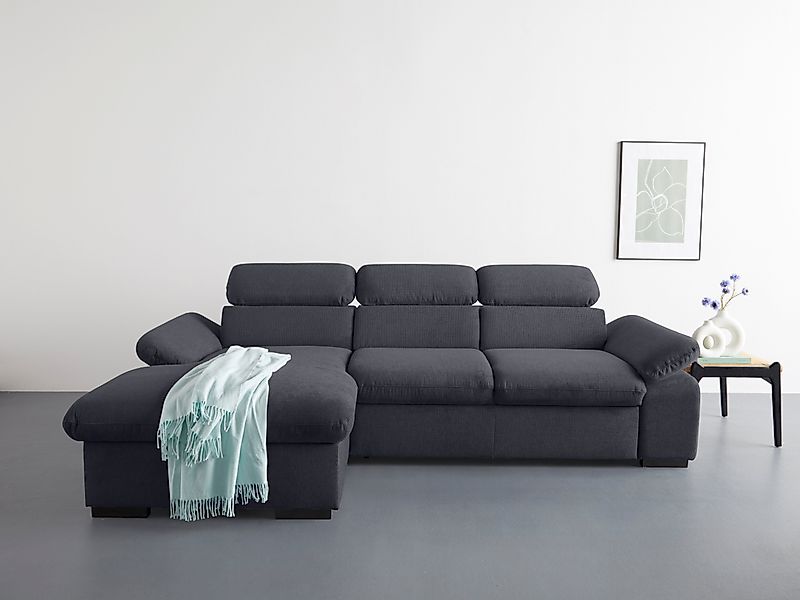 COTTA Ecksofa "Lola L-Form mit Kopfteilfunktion & Hocker" wahlweise mit Bet günstig online kaufen