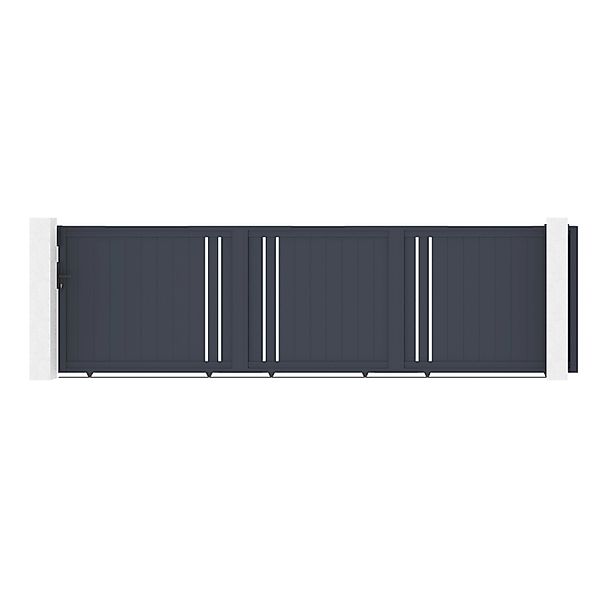 Casanoov Schiebetor 5M Giona H 140 Graues Aluminium günstig online kaufen