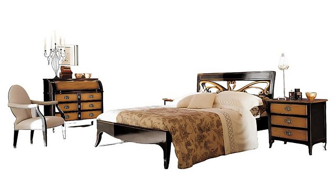 JVmoebel Bett Bett Polster Holz Design Doppel Bettrahmen Braun Bettgestelle günstig online kaufen