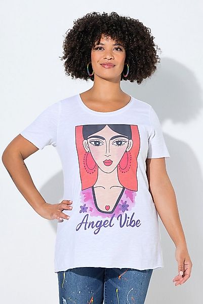 Angel of Style T-Shirt T-Shirt Frauen-Motiv offene Kanten Halbarm günstig online kaufen