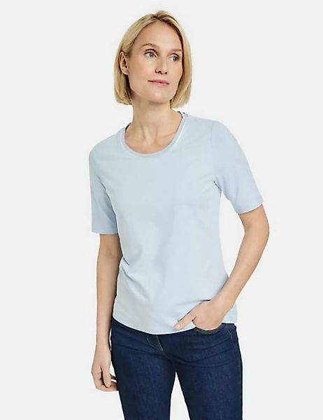 GERRY WEBER Kurzarmshirt T-Shirt mit dekorativer Ausschnittblende günstig online kaufen