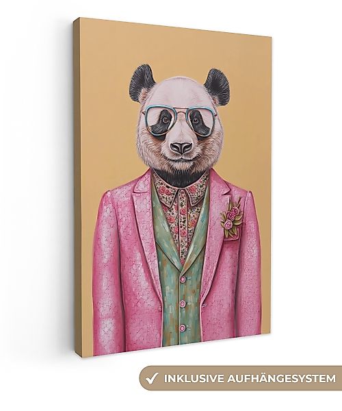 OneMillionCanvasses® Leinwandbild Panda - Anzug - günstig online kaufen