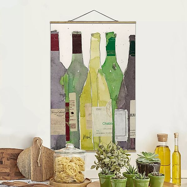 Stoffbild Küche mit Posterleisten - Hochformat Wein & Spirituosen III günstig online kaufen
