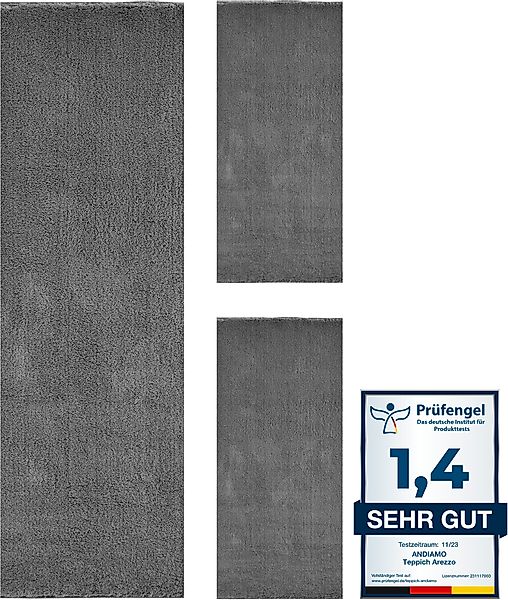 Andiamo Bettumrandung »Arezzo«, (1 tlg.), Uni Farben, weicher Flor, waschba günstig online kaufen