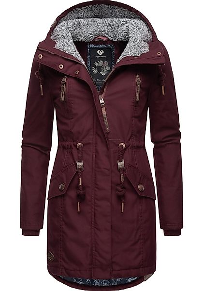 Ragwear Wintermantel "Elsie", stylischer Winterparka mit Kapuze und Teddyfl günstig online kaufen