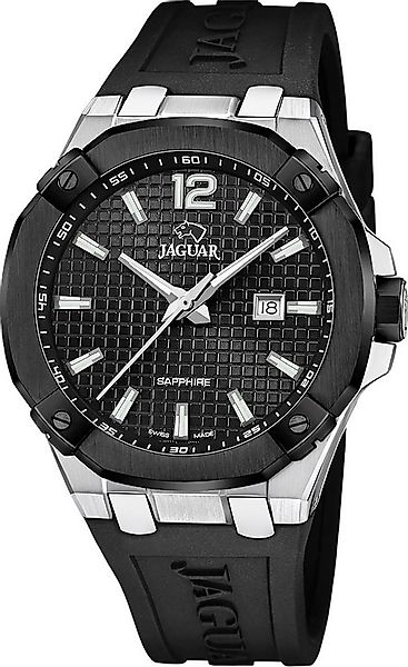 JAGUAR Quarzuhr Jaguar Herrenuhr Silikon schwarz Jaguar, (Analoguhr), Herre günstig online kaufen