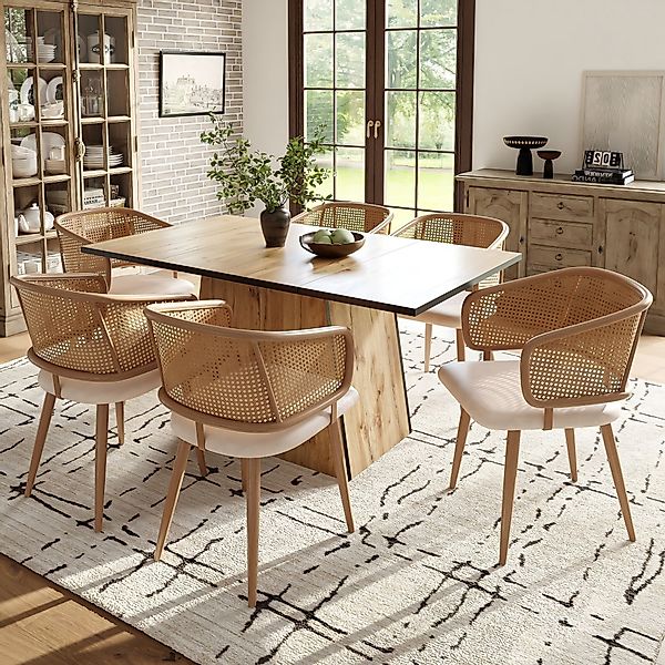 Flieks Esszimmerstuhl (Set, Eisengestell, 6 St), 6er Set Polsterstühle mit günstig online kaufen