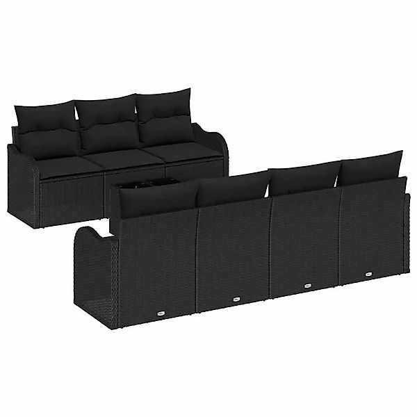 vidaXL Gartensofa-set Schwarz 55 x 55 x 37 cm Poly-Rattan 3345613 günstig online kaufen