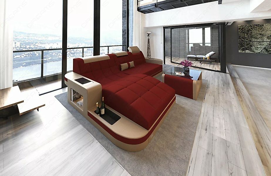 Sofa Dreams Ecksofa Polstercouch Stoffsofa Wave L Form M Mikrofaser Couch S günstig online kaufen