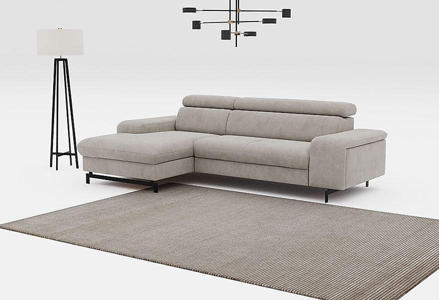 COTTA Ecksofa "Emma L-Form", mit Kopfteilverstellung, wahlweise mit Bettfun günstig online kaufen