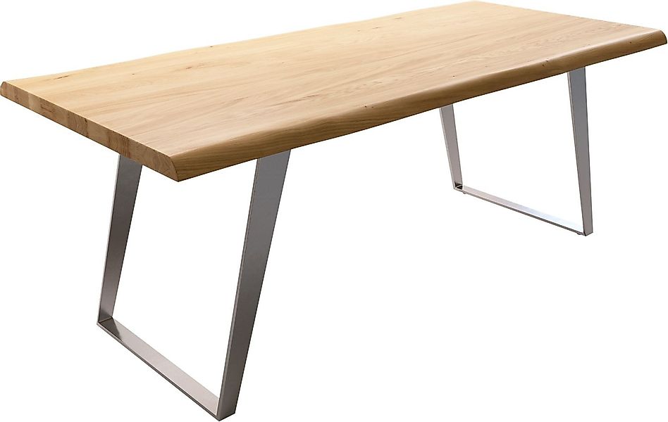 DELIFE Esstisch Edge, Eiche Natur 200x100 günstig online kaufen