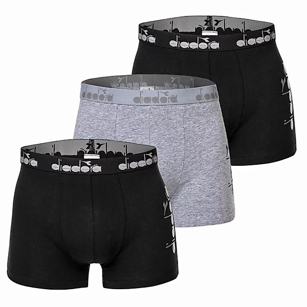Diadora Herren Boxer Shorts, 3er Pack - Boxers, Logo, Cotton Stretch, einfa günstig online kaufen