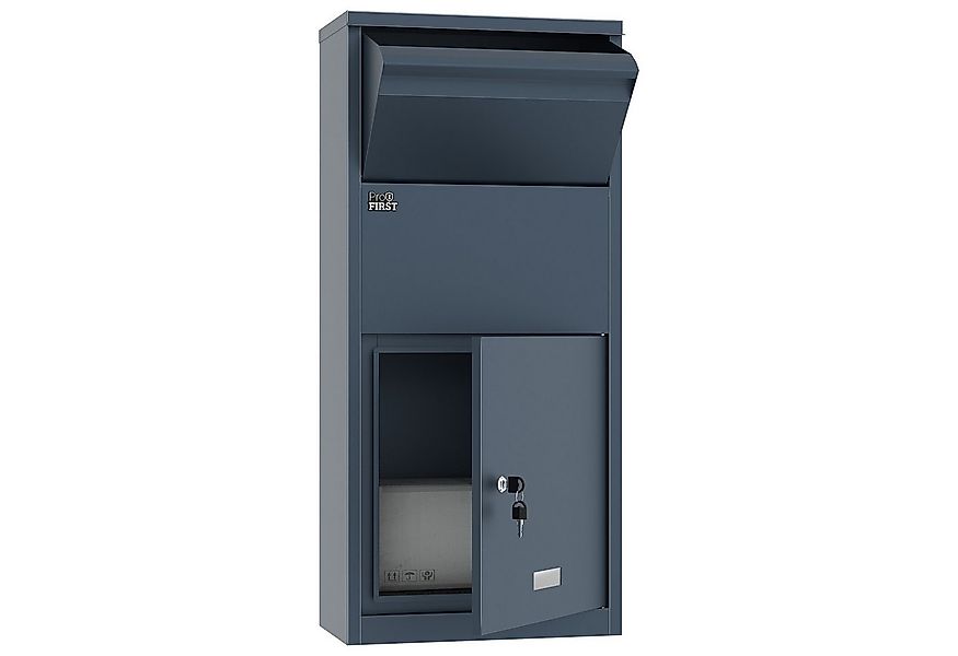 Profirst Paketbriefkasten Paketbox DropGuard Zylinderschloss Anthrazit günstig online kaufen