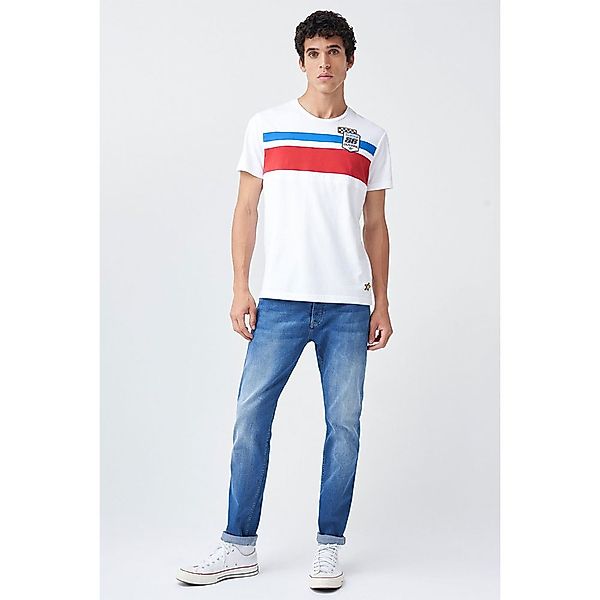 Salsa Jeans 125794-000 / Miguel Oliveira Colour Block Kurzarm T-shirt L Whi günstig online kaufen
