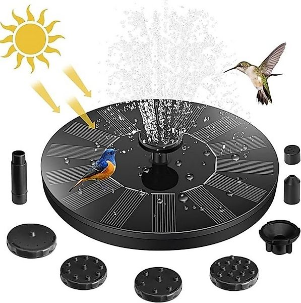 DESUO Gartenbrunnen 1,5W Solar Springbrunnen Teichpumpe mit 6 Fontänenstile günstig online kaufen