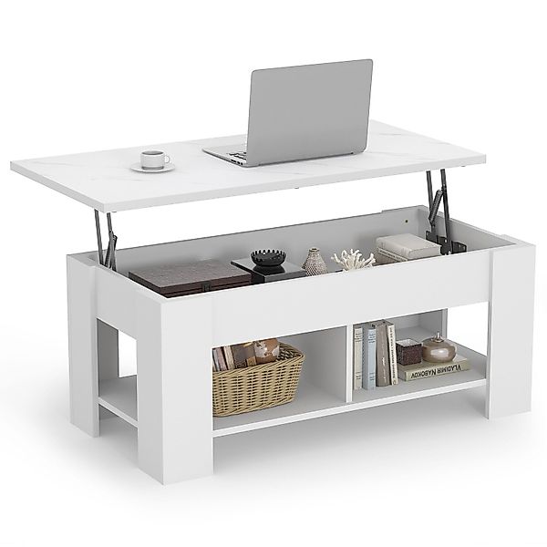 NOBLEWELL Couchtisch mit Liftfunktion, Höhenverstellbar, Ausziehbar günstig online kaufen