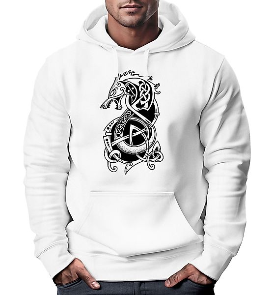Neverless Hoodie Hoodie Herren Wolf Fenrir günstig online kaufen