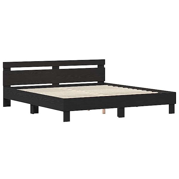 vidaXL Bett Bettgestell Schwarz Eichen-Optik 180 günstig online kaufen