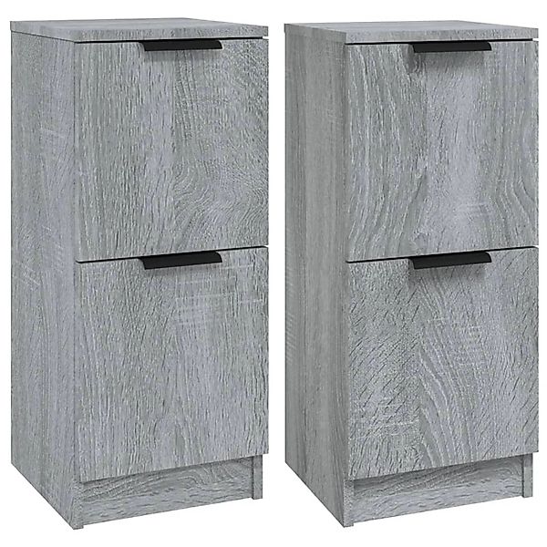 vidaXL Sideboards 2 Stk Grau Sonoma 30x30x70 cm Holzwerkstoff 817021 günstig online kaufen