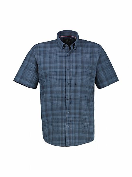 LERROS Kurzarmhemd "Kariertes Seersucker-Kurzarmhemd in Großen Größen 3XL b günstig online kaufen