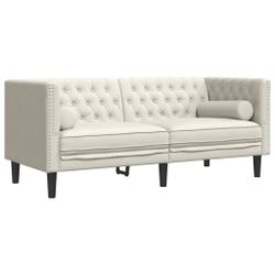vidaXL Sofa Chesterfield-Sofa mit Nackenrollen 2-Sitzer günstig online kaufen
