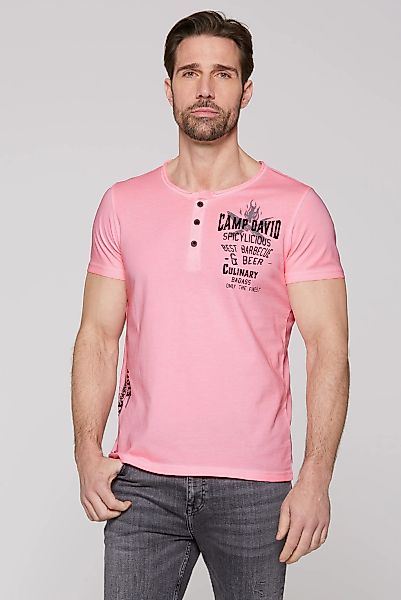 CAMP DAVID Henleyshirt, mit Used-Kanten günstig online kaufen