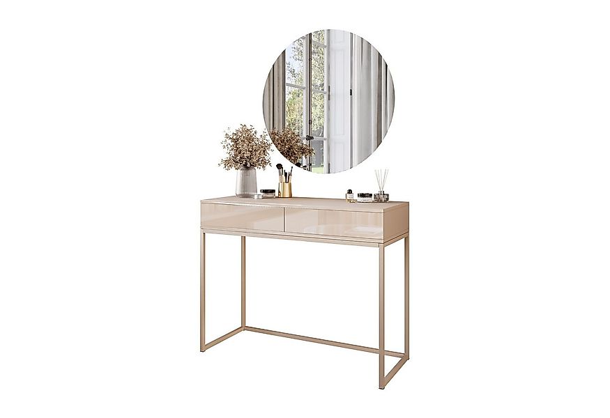 Lookway Schminktisch BLANCO GLAMOUR KASCHMIR mit kaschmirfarbenem Gestell u günstig online kaufen