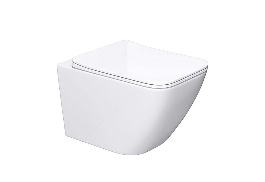 Mai & Mai Tiefspül-WC Hänge-WC Keramik spülrandloses-WC Wandmontage inkl. S günstig online kaufen