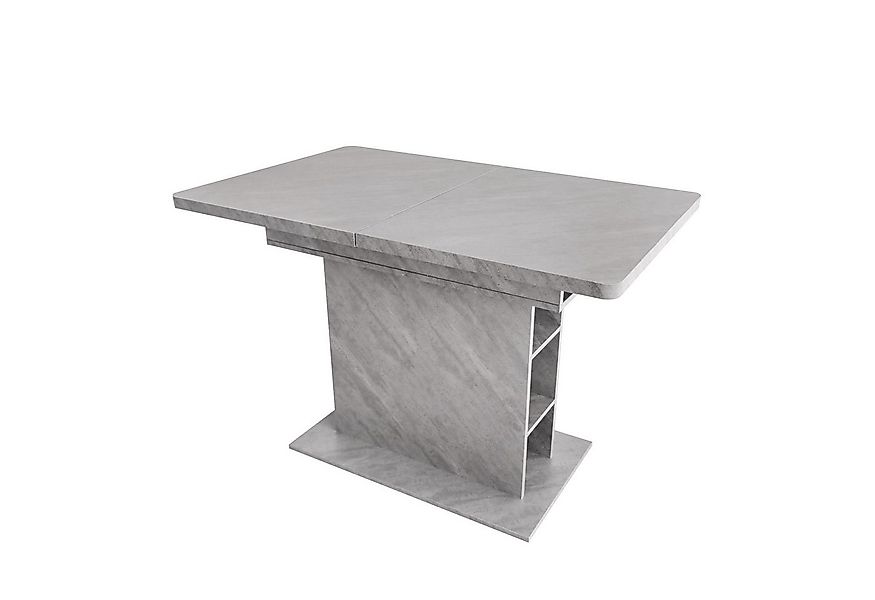 KLAM HOME Esstisch Küchentisch mit Stauraum (Tischplatte bis 130cm ausziehb günstig online kaufen