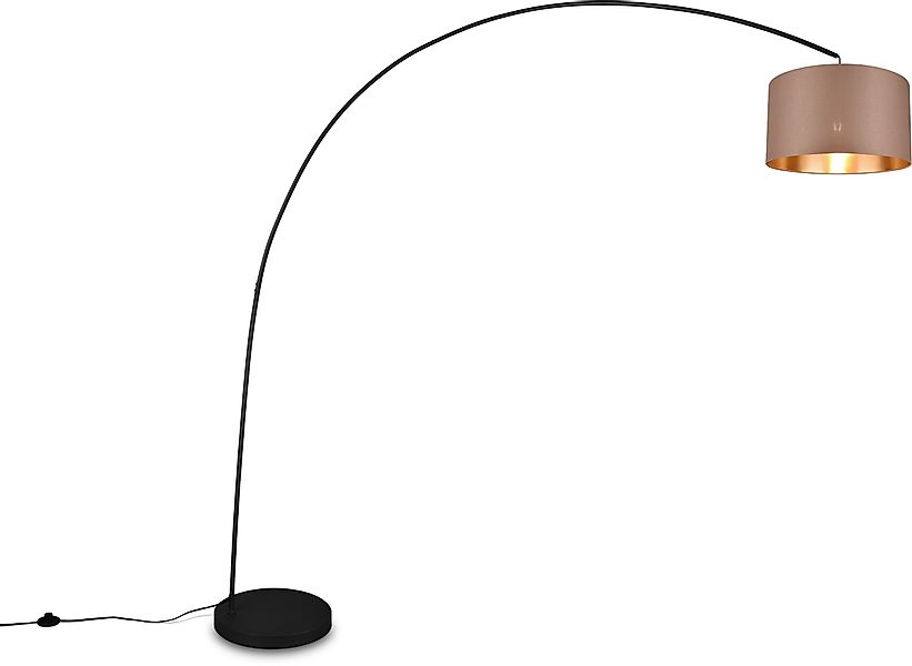 TRIO Leuchten Bogenlampe »MANSUR«, Bogenlampe mit Stoffschirm, exkl. 1x E27 günstig online kaufen
