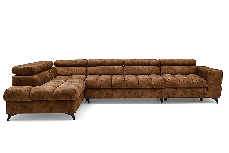 Muffo Ecksofa Pudding Maxi, Elegante starke Steppung, mit Bettkasten, verst günstig online kaufen